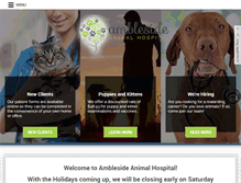 Tablet Screenshot of amblesideanimalhospital.com